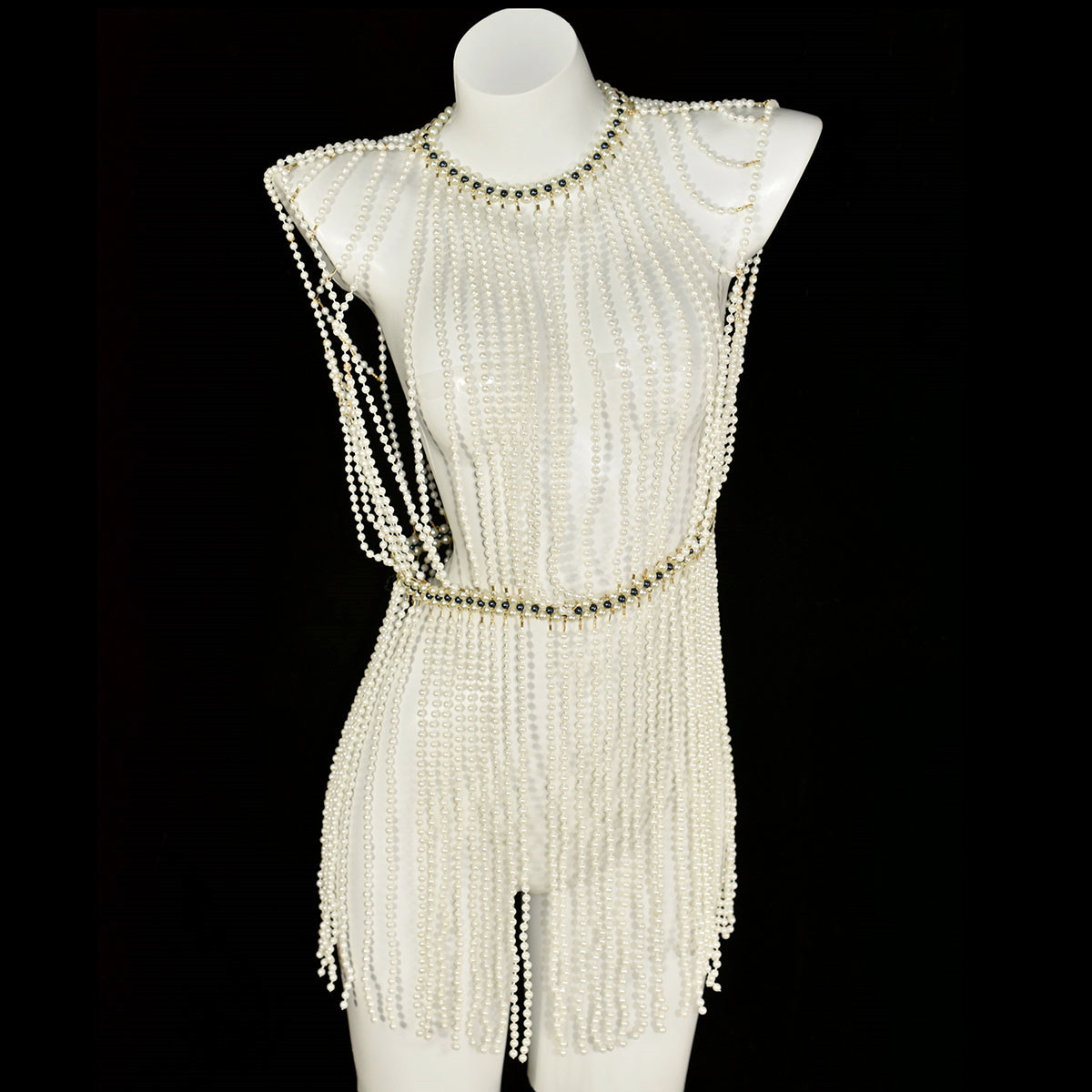 Body Jewelry Retainers - Vestido clásico largo con borlas de