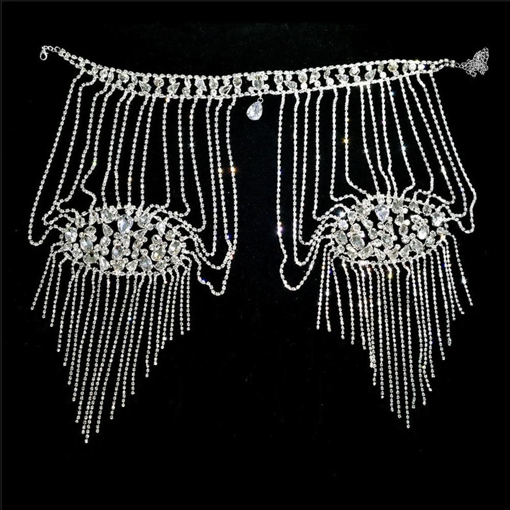 Body Jewelry Necklace - Collar de Hombro con Pedrería de
