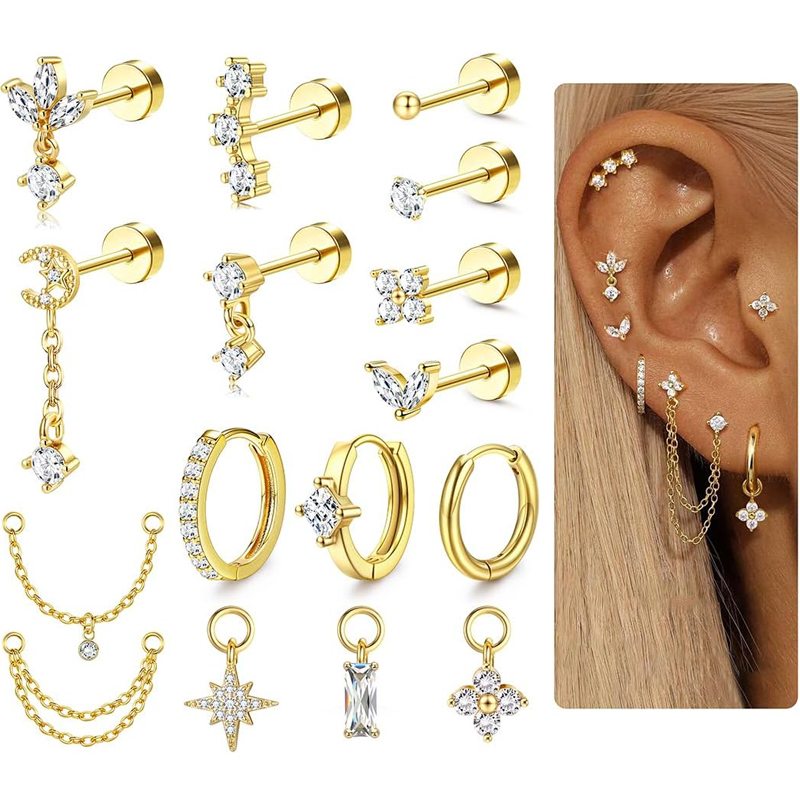 Pendientes de cartílago calibr - Body Jewelry Surgical Steel reseña y precio